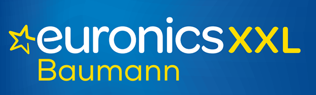 Logo von Euronics XXL Baumann auf einem Blau-Verlauf